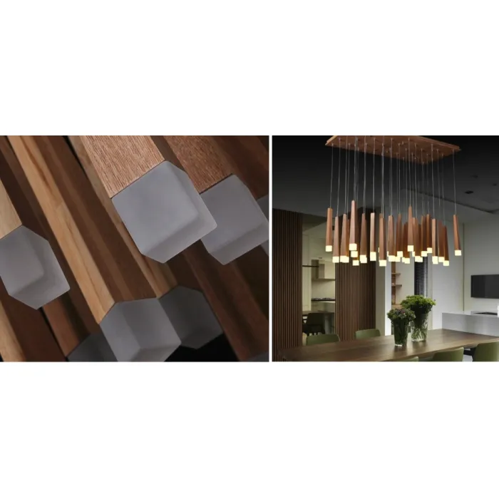 Люстра Wooden Glowworm Square от ImperiumLoft
