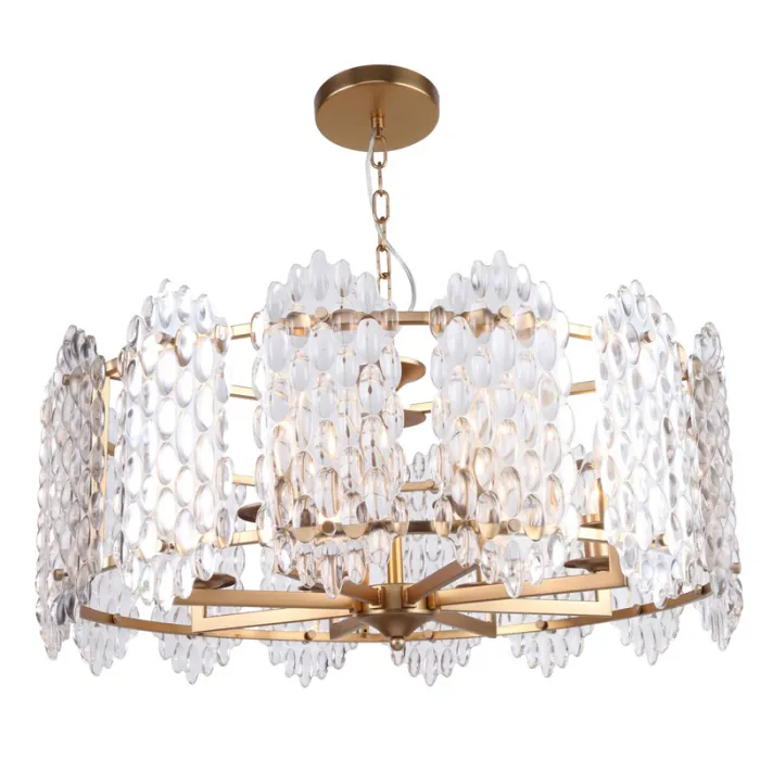 Люстра подвесная Textured Glass Chandelier D71 от ImperiumLoft