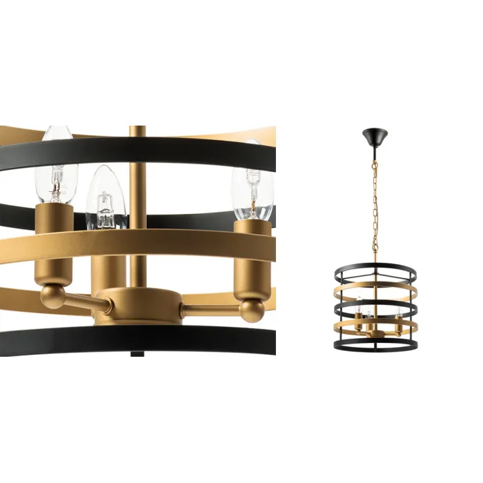 Люстра Gold Stripes Chandelier 3 от ImperiumLoft