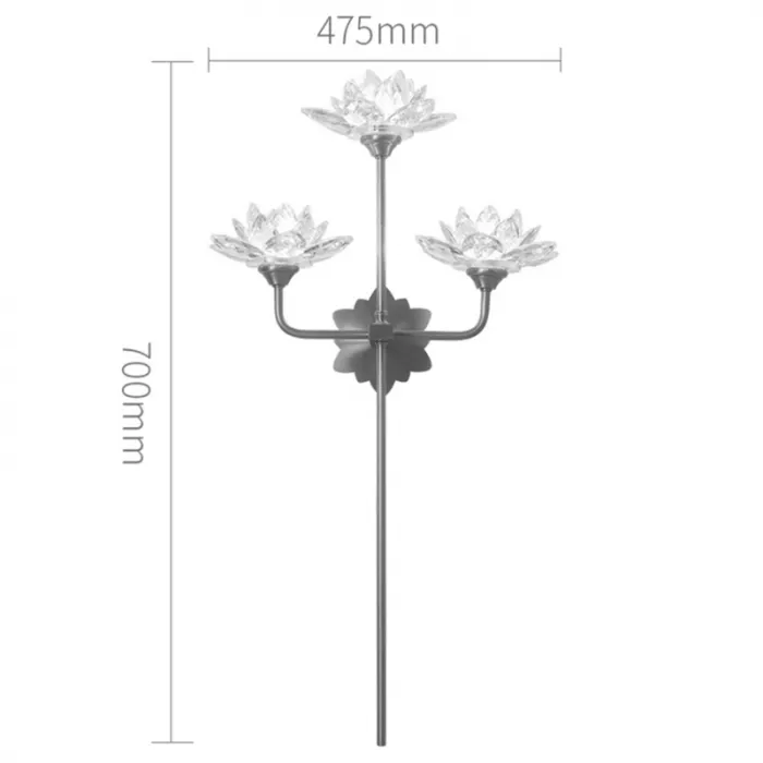 Бра Хрустальный Цветок Лотоса Lotus flower Wall Clear Glass 3 от ImperiumLoft