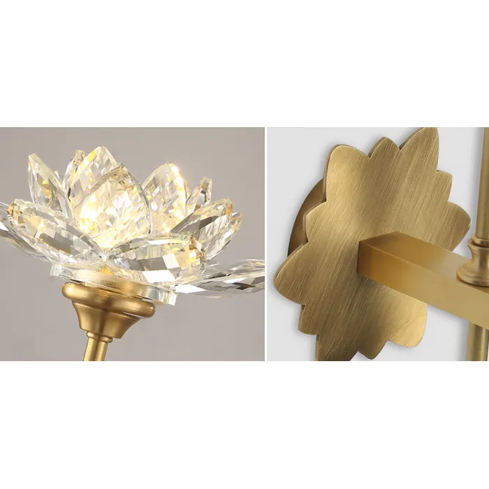 Бра Хрустальный Цветок Лотоса Lotus flower Wall Clear Glass D от ImperiumLoft