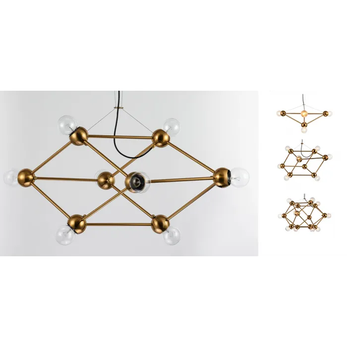 Люстра Molecule Gold Chandelier от ImperiumLoft