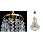 Подвесная люстра Virginia Clear Beads Chandelier Gold