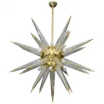 Люстра Brass Sputnik Chandelier with Murano Glass Spikes от ImperiumLoft