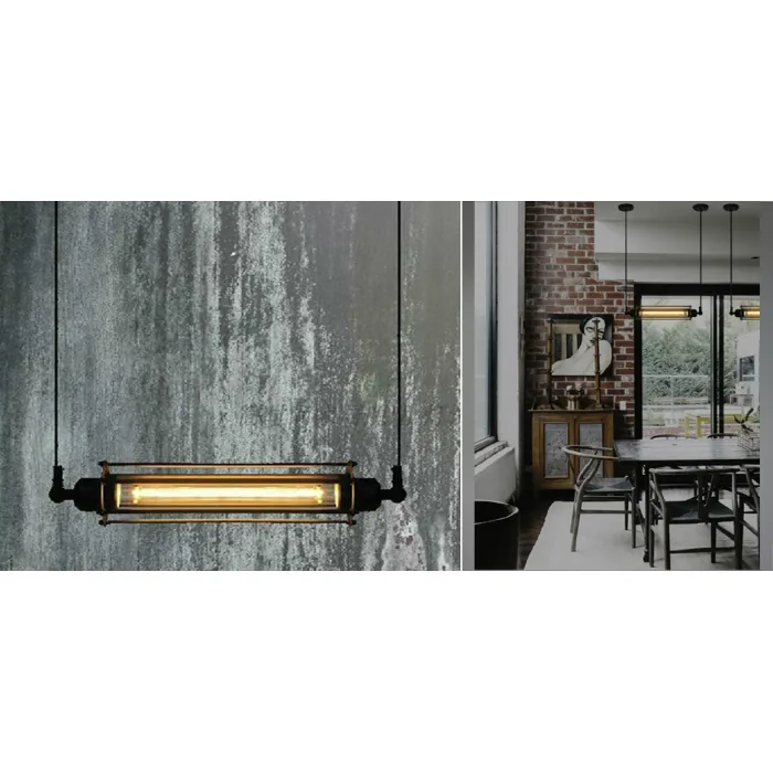 Подвесной светильник Loft Industrial Edison Cage Horizontal Mono от ImperiumLoft