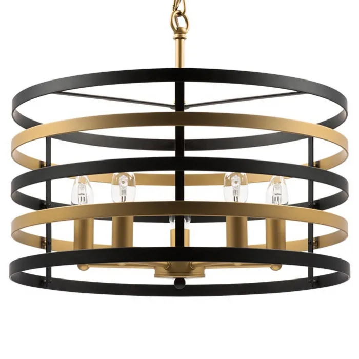 Подвесная люстра Gold Stripes Chandelier 5