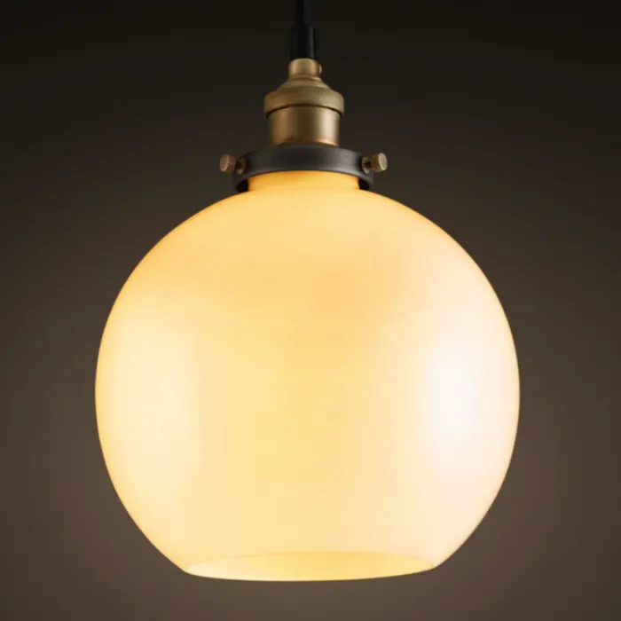 Подвесной светильник Loft Clear Glass Sphere Cloche молочный от ImperiumLoft