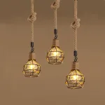 Подвесной светильник LOFT ROPE CHANDELIER CAGE Mono от ImperiumLoft