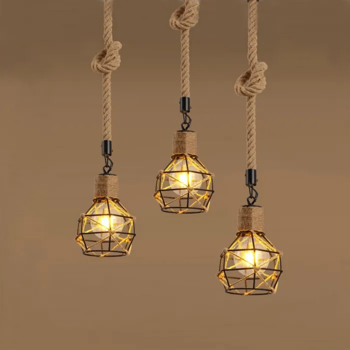 Подвесной светильник LOFT ROPE CHANDELIER CAGE Mono от ImperiumLoft