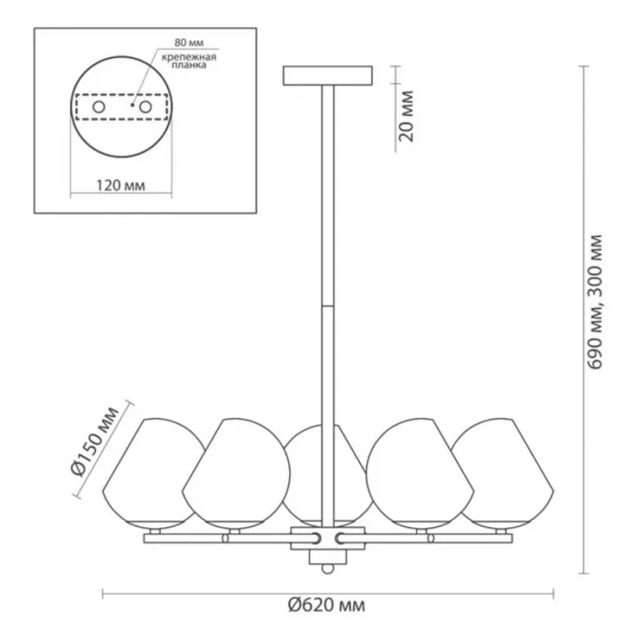 Люстра Bolle Hole Chandelier от ImperiumLoft
