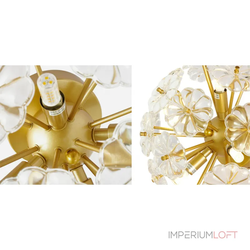 Бра Glass Flowers Sputnik Wall Lamp