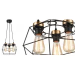 Подвесная люстра Loft Wire Cage Black lamp 3