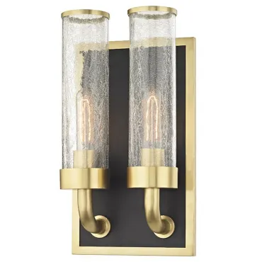 Бра Hudson Valley 1722-AGB Soriano 2 Light Wall Sconce In Aged Brass