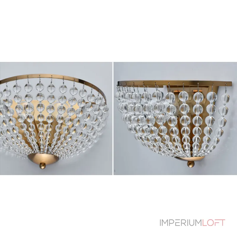 Бра Virginia Clear Beads Wall Lamp Gold