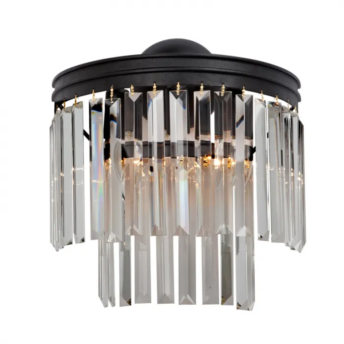 Бра Стеклянные подвесы Glass Odeon CLEAR Crystal 2 яруса 33 см от ImperiumLoft