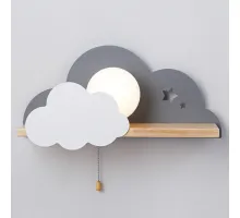 Бра с полкой Серое Облако Wall Lamp Gray Cloud