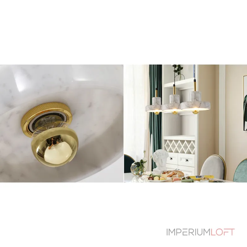 Люстра Tom Dixon Stone Pendant White 3