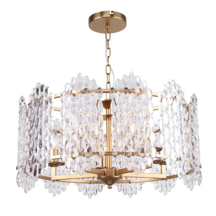 Люстра подвесная Textured Glass Chandelier D61 от ImperiumLoft
