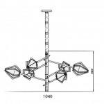Люстра HARLOW Spoke Chandelier Gabriel Scott от ImperiumLoft