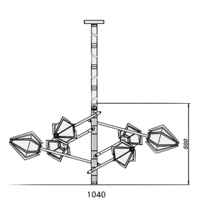 Люстра HARLOW Spoke Chandelier Gabriel Scott от ImperiumLoft
