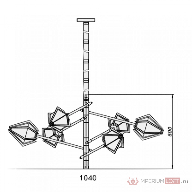 Люстра HARLOW Spoke Chandelier Gabriel Scott от ImperiumLoft