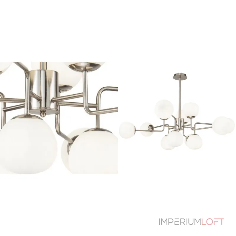 Люстра на штанге Tiepolo Ball Chandelier Nickel 12