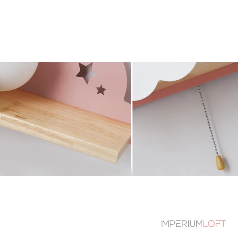 Бра с полкой Серое Облако Wall Lamp Gray Cloud от ImperiumLoft