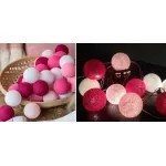 Гирлянда хлопковые фонарики Сotton Ball Pink от ImperiumLoft