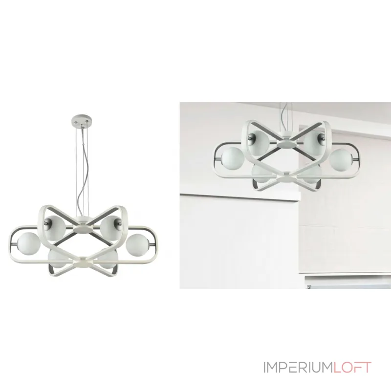 Подвесной светильник Michele Ball Chandelier Silver 6