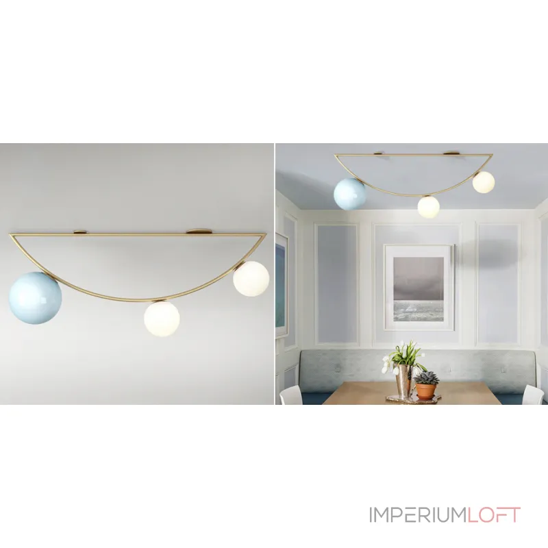Потолочный светильник Atelier Areti Girlande Ceiling Crescent Blue