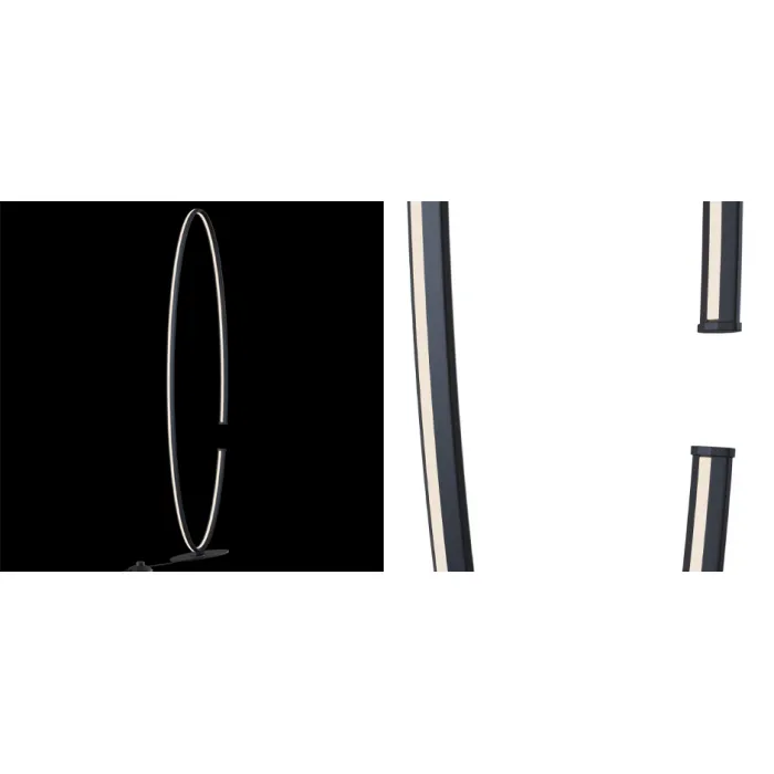 Торшер Half Ring Floor Lamp Black от ImperiumLoft