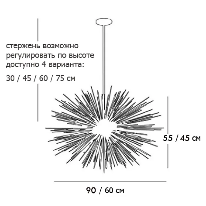 Люстра ASTRA Chandelier Sputnik Brass от ImperiumLoft