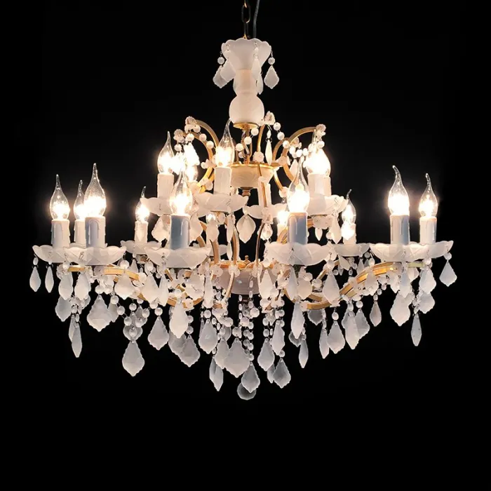 Люстра RH Rococo Iron & white matt Crystal Chandelier 18 от ImperiumLoft
