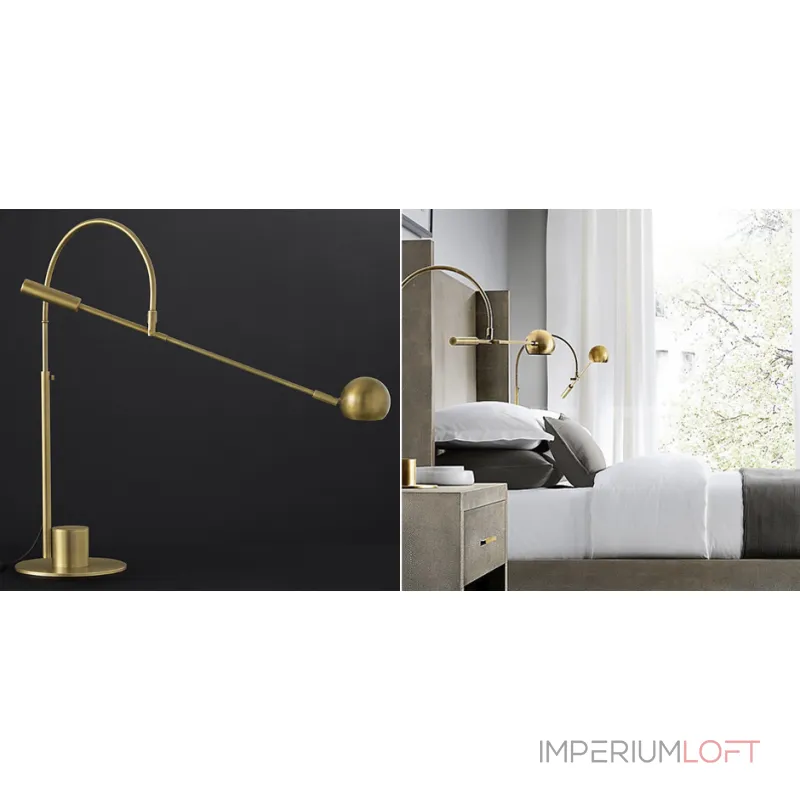 Настольная лампа Restoration Hardware ORBITER II desk lamp Brass