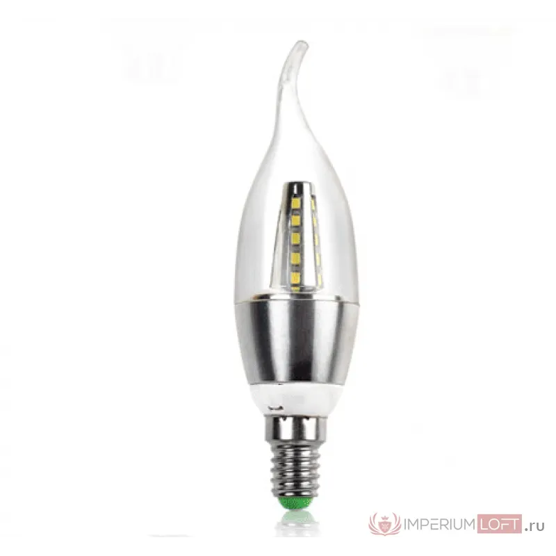 Прозрачная лампочка свеча LED E14 серебряная от ImperiumLoft