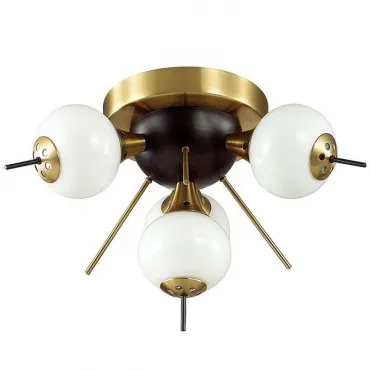 White Glass Globes Sputnik Сeiling light in 70 от ImperiumLoft