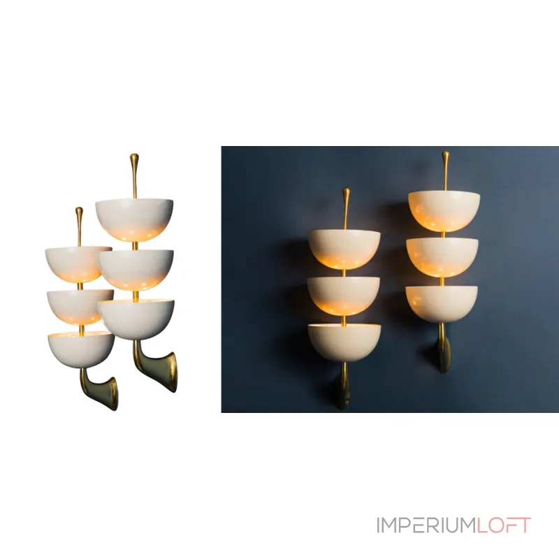 Бра Stilnovo Rare Pair of Stamped Sconces in 1952