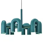 Подвесная люстра Cirkus AGO Lighting turquoise 4-6