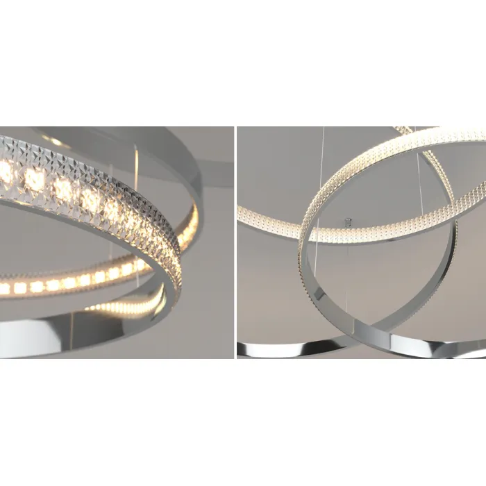Люстра Композиция из колец ORACLE Mahlu 5 Rings Silver от ImperiumLoft