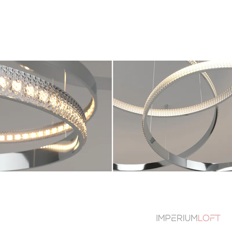 Подвесная люстра ORACLE Mahlu 5 Rings Silver