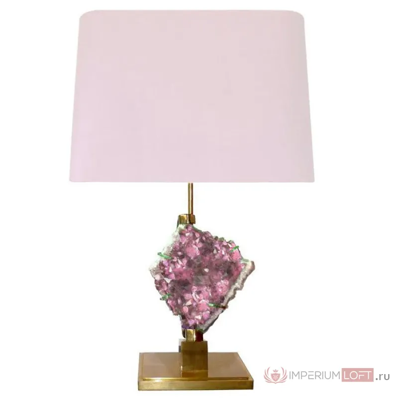 Настольная лампа Bronze and Pink Amethyst Lamp от ImperiumLoft