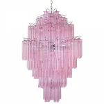 Большая люстра розовое стекло Vintage Kronleuchter aus Murano glas от ImperiumLoft