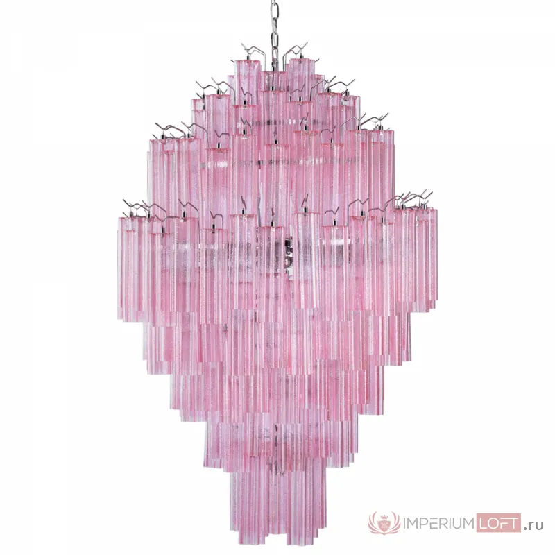 Большая люстра розовое стекло Vintage Kronleuchter aus Murano glas от ImperiumLoft