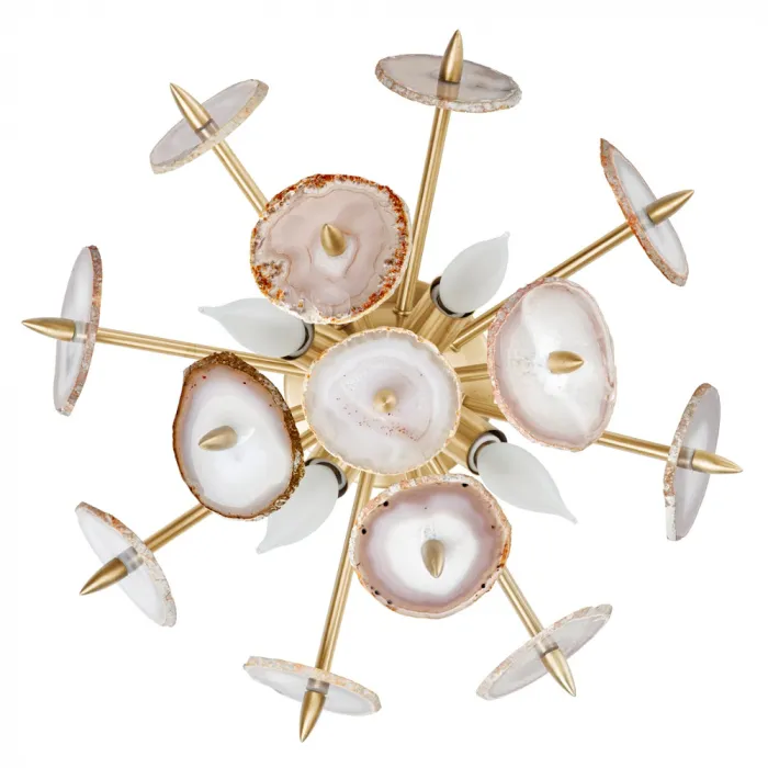 Бра Emporium Natural Agate Burst Sconce Brass от ImperiumLoft
