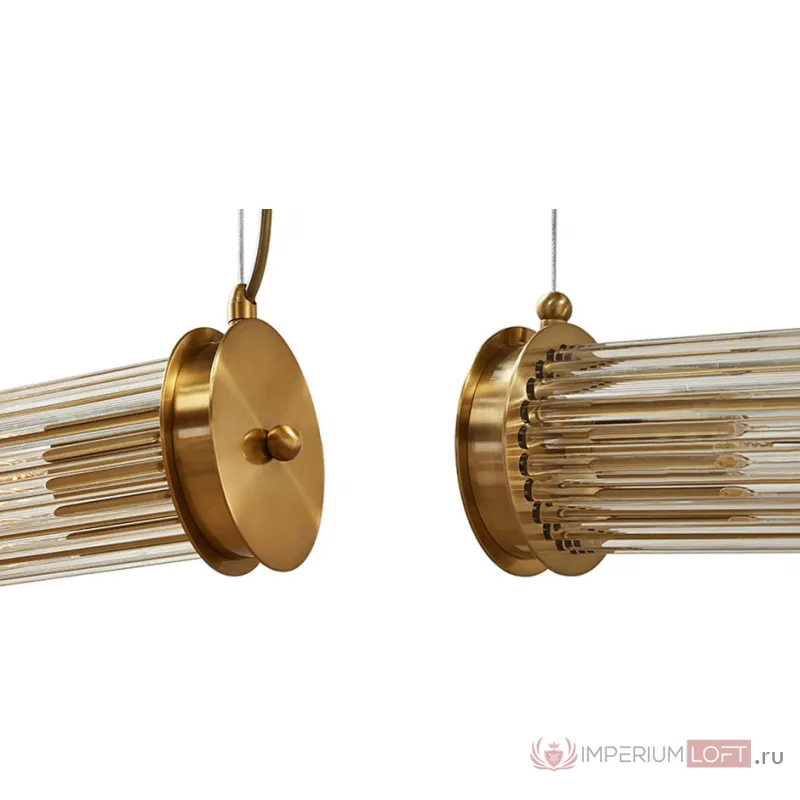 Подвесной светильник Glass TUBE Pendant Double Gold от ImperiumLoft