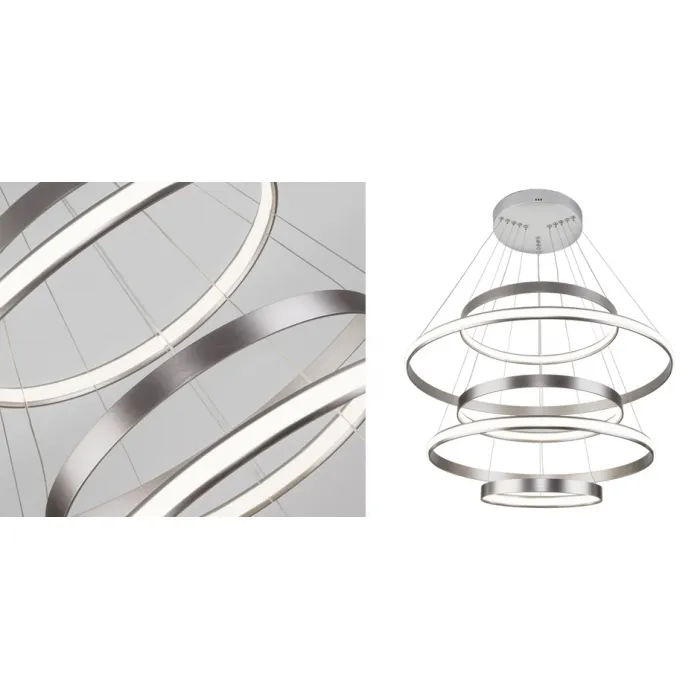 Люстра Light Ring  Vertical Silver 5 колец от ImperiumLoft