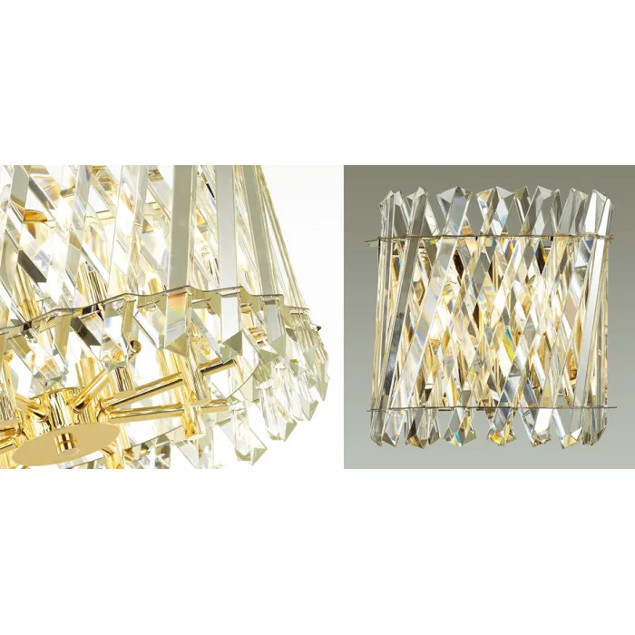 Бра Crystal Crossed Stripes Gold от ImperiumLoft
