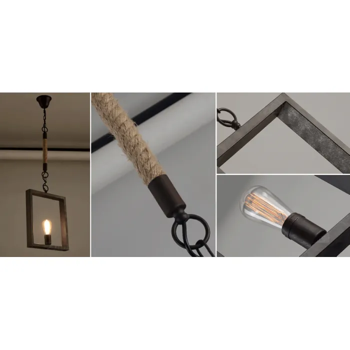 Подвесной светильник  Quadrate Loft Rope Light от ImperiumLoft