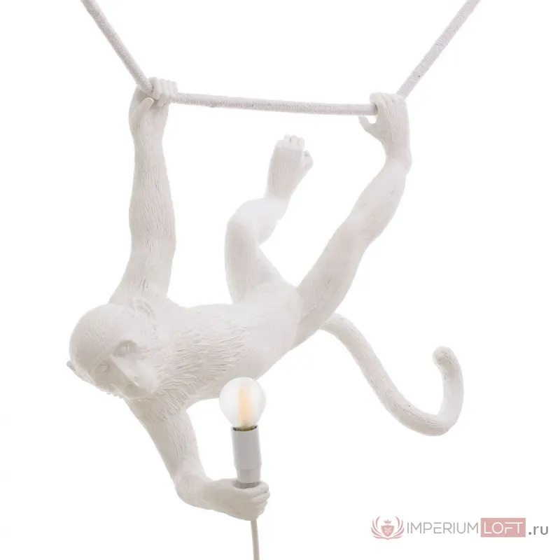 Подвесной светильник Seletti The Monkey Lamp  Swing White от ImperiumLoft