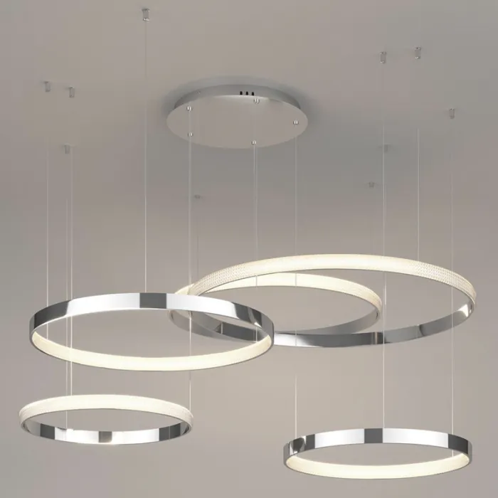 Люстра Композиция из колец ORACLE Mahlu 5 Rings Silver от ImperiumLoft
